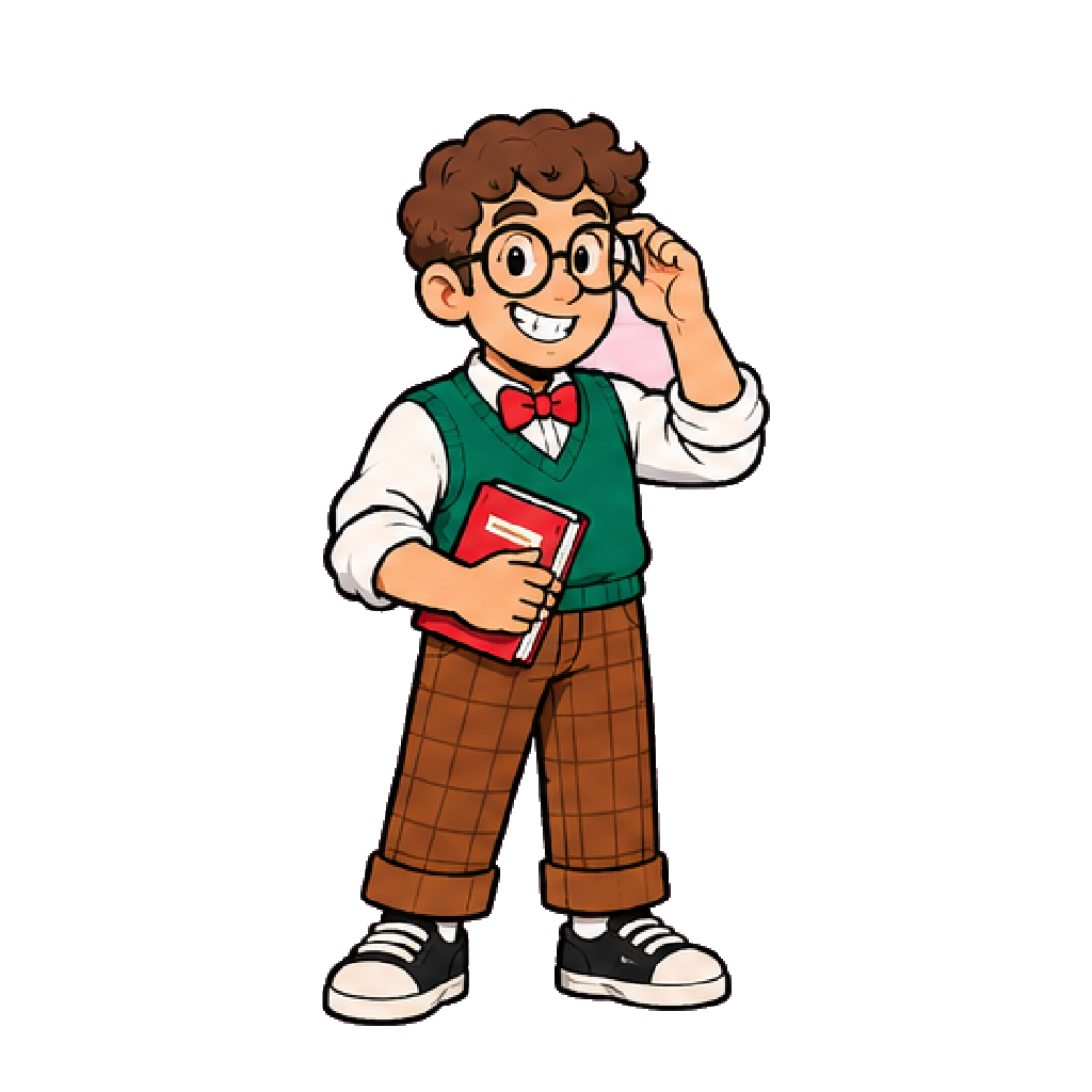 QuizMaster Avatar mit dunklem Haar